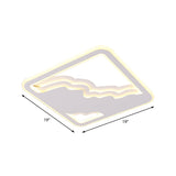 Modern Led White Flush Mount Ceiling Light Ultra Thin Design 19/35.5 Wide