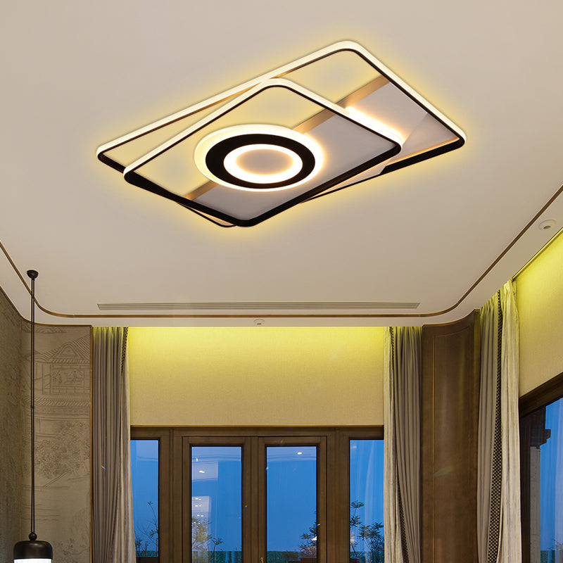 Minimalist Led Square Ceiling Flush Light - 16/19.5/23.5/35.5 Wide Warm/White White / 35.5