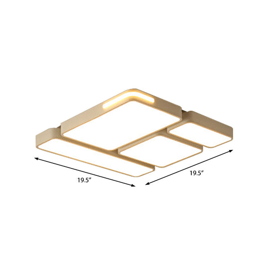 Sleek Rectangular Led Ceiling Light - Acrylic Slim Design In Black/White Ideal For Study Room