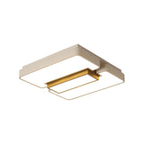 Modern White Flush Mount Led Ceiling Lamp For Warm/White Lighting In Living Room