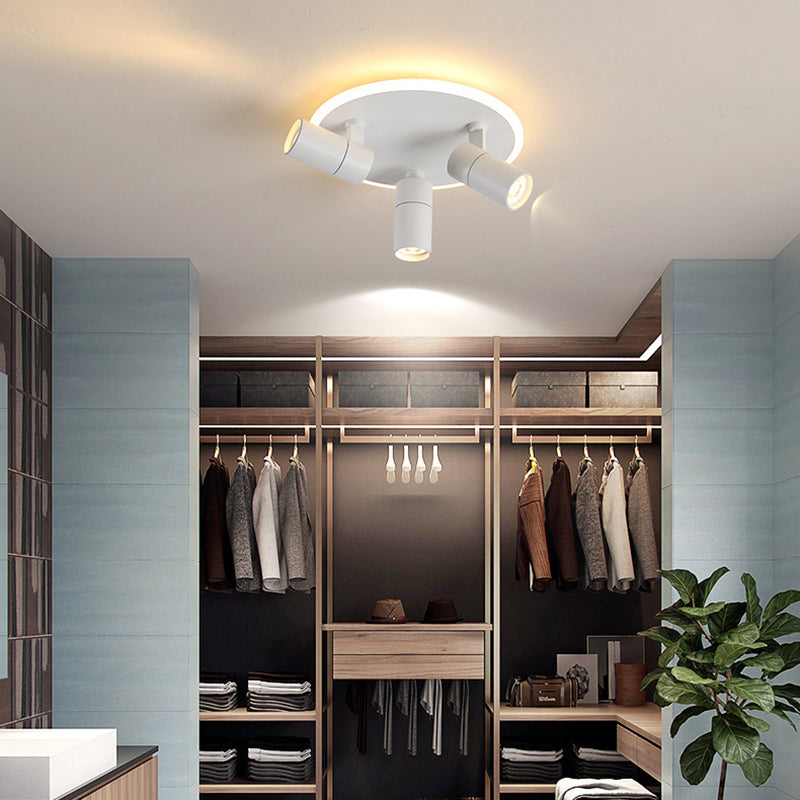 Rotatable Metal 4 - Head Flush Mount Light With Warm/White Lighting - Ideal For Hallway And