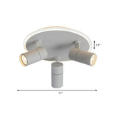 Rotatable Metal 4 - Head Flush Mount Light With Warm/White Lighting - Ideal For Hallway And