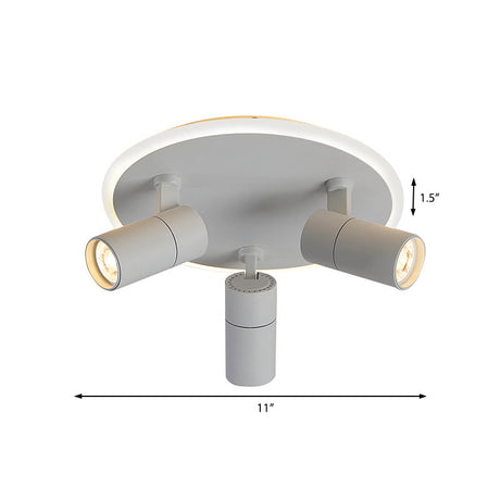 Rotatable Metal 4 - Head Flush Mount Light With Warm/White Lighting - Ideal For Hallway And
