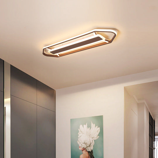 Nordic Iron Led Flush Lighting For Bedroom In Warm/White Light (23.5 31.5 39 W) White / 23.5 Warm