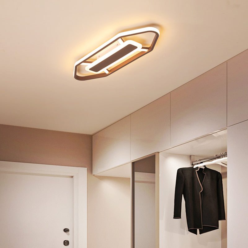 Nordic Iron Led Flush Lighting For Bedroom In Warm/White Light (23.5 31.5 39 W) White / Warm