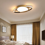 12/16 Nordic Style Led Gold Flush Mount Ceiling Light With Acrylic Diffuser Warm/White / 12 Warm