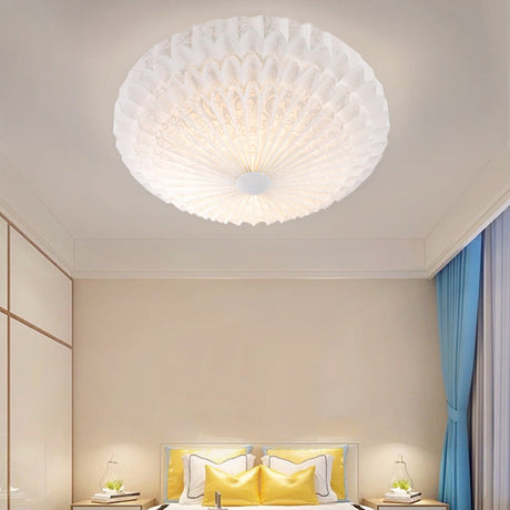 Modern White Acrylic Flush Mount Led Light With Dome Shade - 21/26 Wide / 26 A