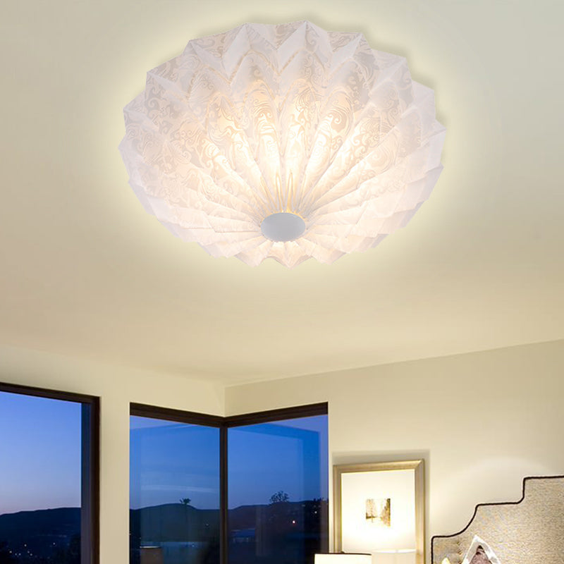 Modern White Acrylic Flush Mount Led Light With Dome Shade - 21/26 Wide / 26 B
