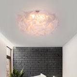 Contemporary Acrylic Flush Ceiling Lamp With Led Light Fixture - Blue/Brown/Orange