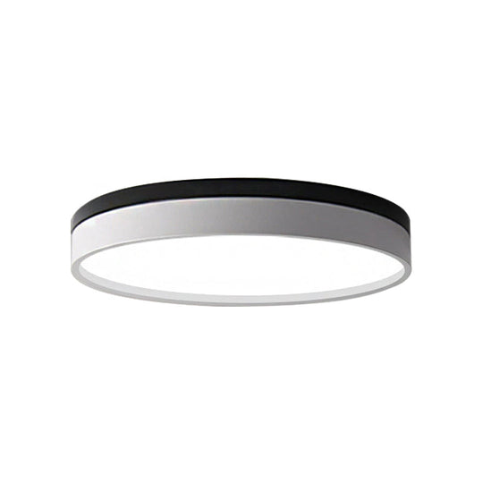 Nordic Tambour Led Ceiling Light In White With 12/16/19.5 Inch Diameter And Color Options