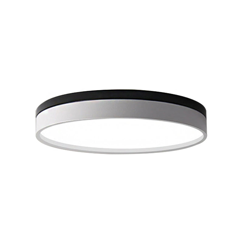 Nordic Tambour Led Ceiling Light In White With 12/16/19.5 Inch Diameter And Color Options