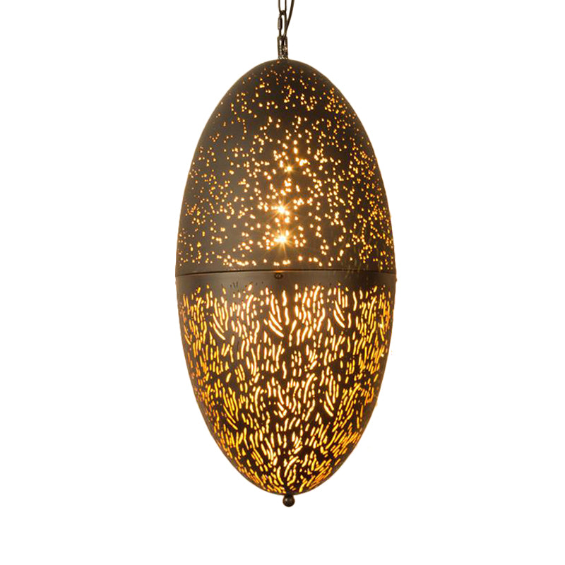 Carved Pendant Lighting: 1 Head Brass 8/11/13 Wide Metal Hanging Light Fixture / 11