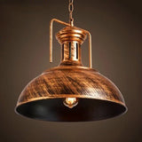 Industrial Domed Pendant Light - 1 Metal In Aged Silver For Dining Room Bronze / 16.5
