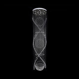 Modern Crystal Led Waterfall Pendant Lamp With 9 Bulbs For Living Room