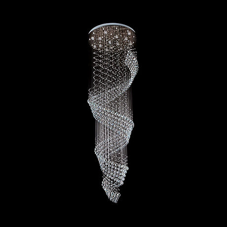 Sleek 13-Light Crystal Led Pendant Lamp For Living Room With Silver Multi-Chandelier Design