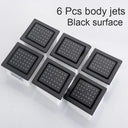 4 Inch Shower Body Nozzle Side Spray Massage Large Body Jet Bathroom Accessories 6 pcs black surface shower Faucet