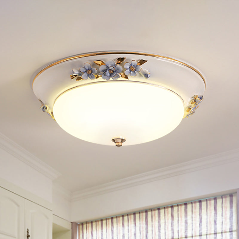 Modern Metal White Ceiling Mounted Led Flush Mount Lighting Fixture Korean Flower Design