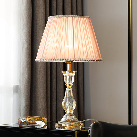 Pink Urn Night Lamp With Minimalist Design Crystal Table Lighting For Living Room