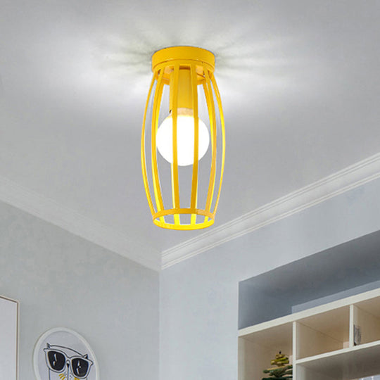 Nordic Metal Ceiling Mount Lamp | Oval Flush Light 1 Corridor Lighting -