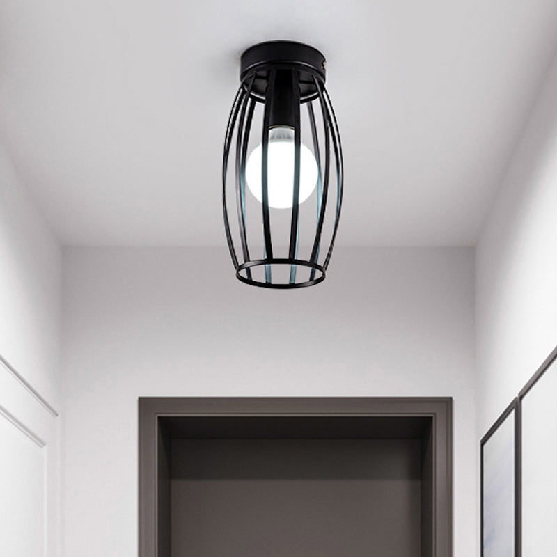 Nordic Metal Ceiling Mount Lamp | Oval Flush Light 1 Corridor Lighting -