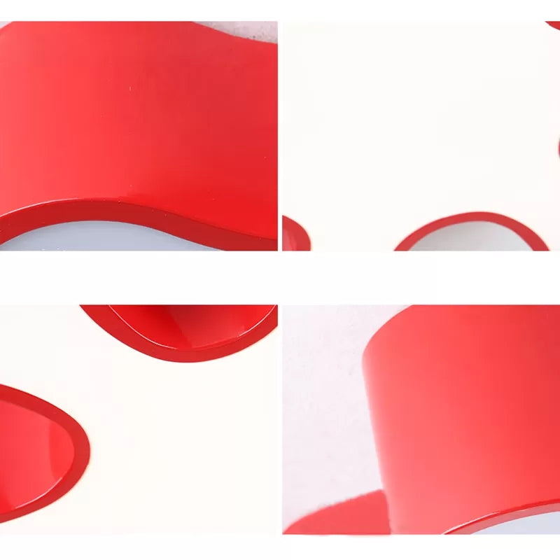 Colorful Petal Acrylic Led Ceiling Lamp For Kindergarten - Red/Yellow/Blue/Green 19.5’/23.5’ W