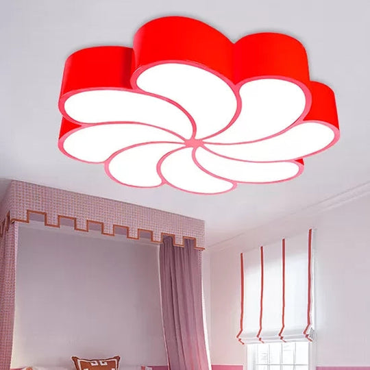 18’/22’ Petal Flush Mount Led Ceiling Lamp In Vibrant Colors And Brightness Settings –