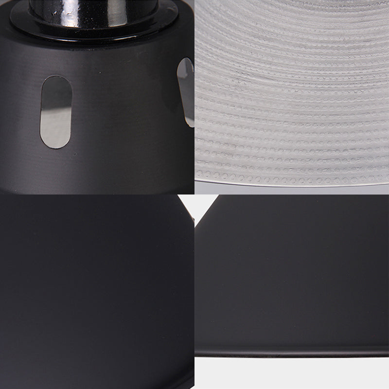 Farmhouse Metallic Black Pendant Light For Dining Tables - 14’/16’ Bowl Design