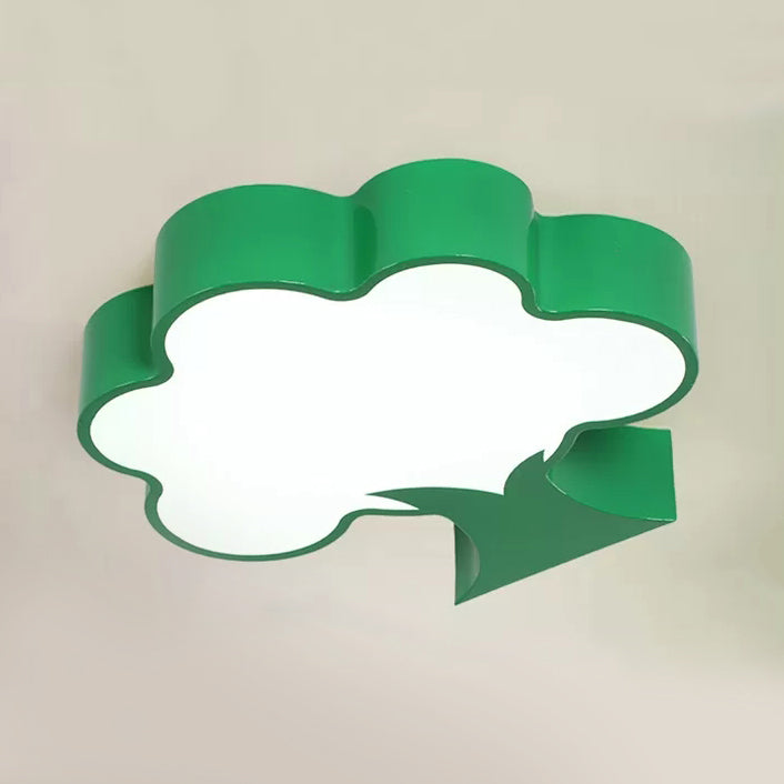 18’/23.5’ Dia Led Tree Flush Mount Light - Pink/Yellow/Green Modern Acrylic Ceiling Lamp