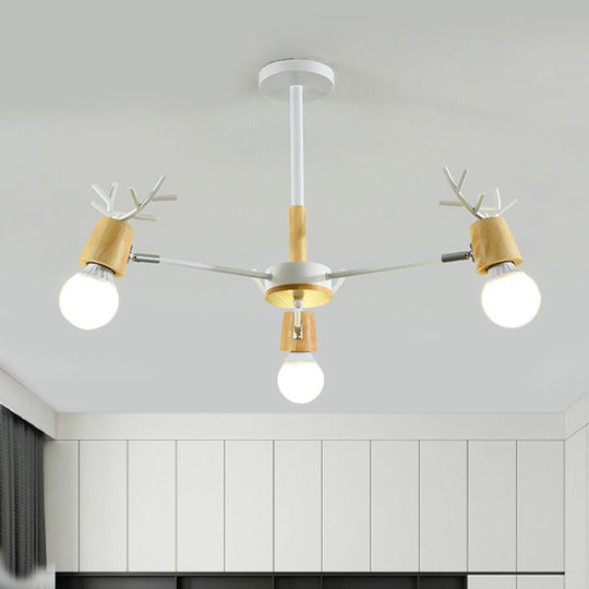 Sputnik Metal Chandelier - Modern Ceiling Hang Fixture With Bare Bulb For Bedroom 3/6/8 Lights