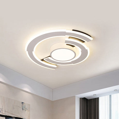 Modern Acrylic Flush Mount Ceiling Lights - Traverse Lighting Fixture (16 / 19.5 23.5) In Warm/White