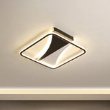 Modern Acrylic Flush Light For Bedroom - Square/Rectangular Ceiling Lighting In Black/White