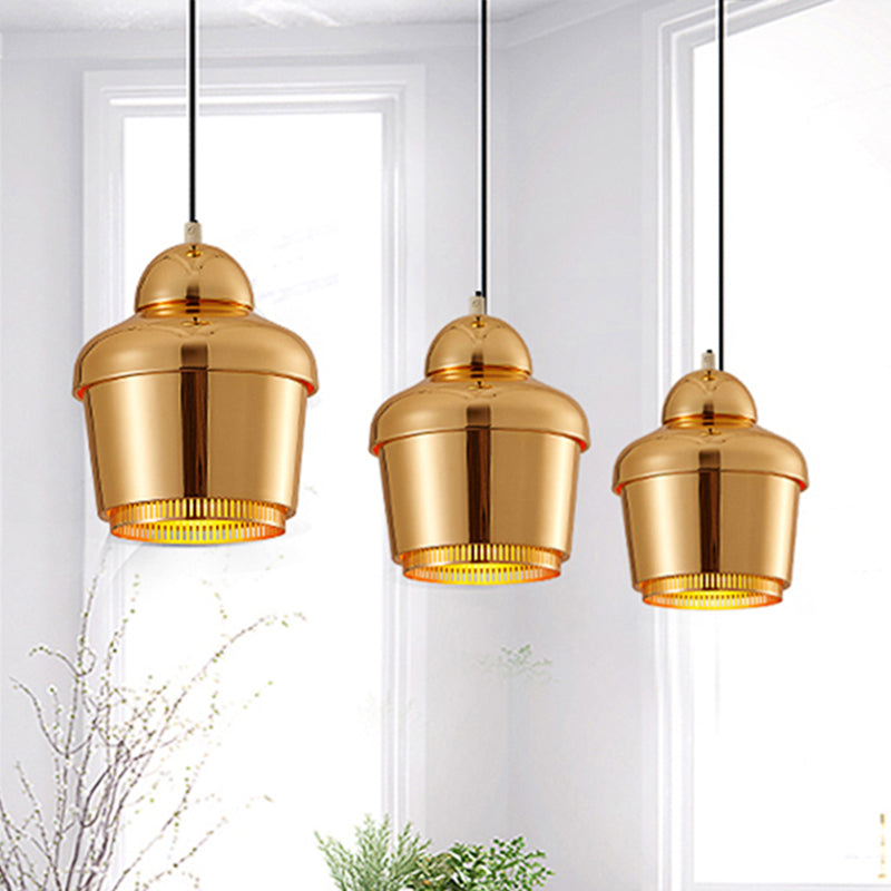 Modern Black/White/Chrome Jar Pendant Ceiling Light - Stylish Iron Hanging