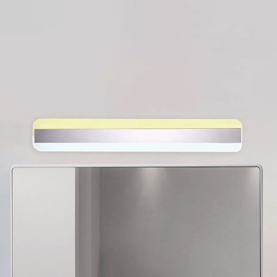 Modern Acrylic Led Bathroom Vanity Mirror Light With Reflector - 31.5/39/47 Wide