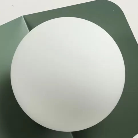 Macaron Loft Flush Mount Light: Orb Shade Frosted Glass 1-Bulb Ceiling Fixture For Hallway