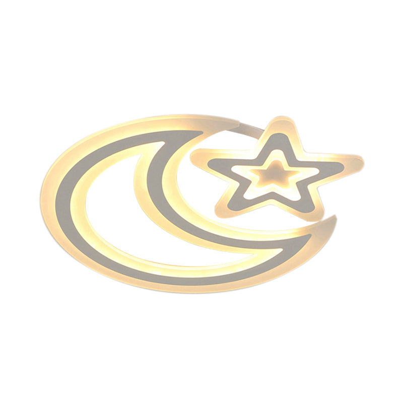 Contemporary Led Flush Ceiling Light: Slim Panel Lamp For Living Room In White Acrylic