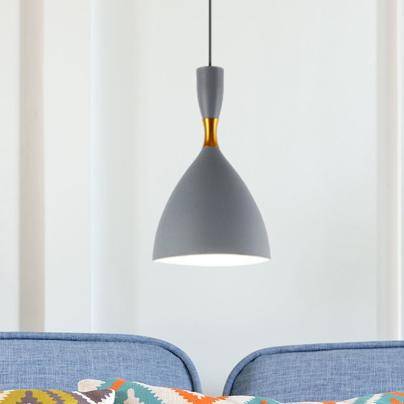 Contemporary Aluminum Funnel Suspension Pendant Lamp - Fits Study Room Or Cafe 6.5/10 Inch Wide 1