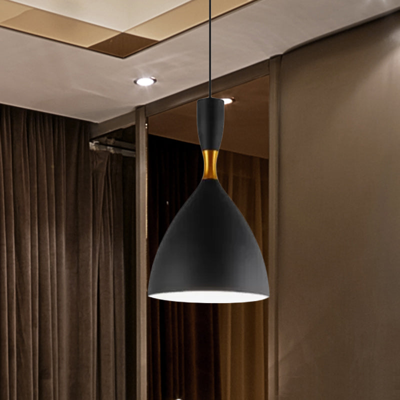 Contemporary Aluminum Funnel Suspension Pendant Lamp - Fits Study Room Or Cafe 6.5/10 Inch Wide 1