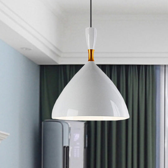 Contemporary Aluminum Funnel Suspension Pendant Lamp - Fits Study Room Or Cafe 6.5/10 Inch Wide 1