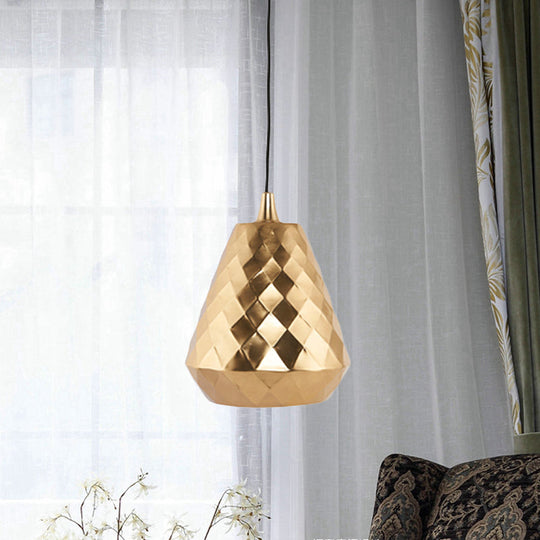Modern Teardrop Gold Ceiling Pendant Lamp - Ideal For Bedroom Down Lighting