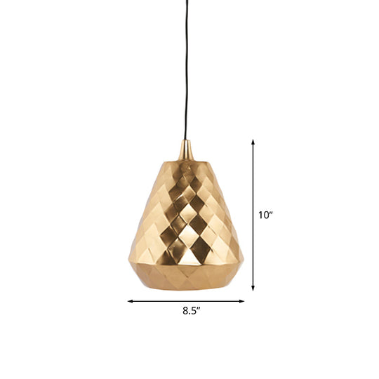 Modern Teardrop Gold Ceiling Pendant Lamp - Ideal For Bedroom Down Lighting