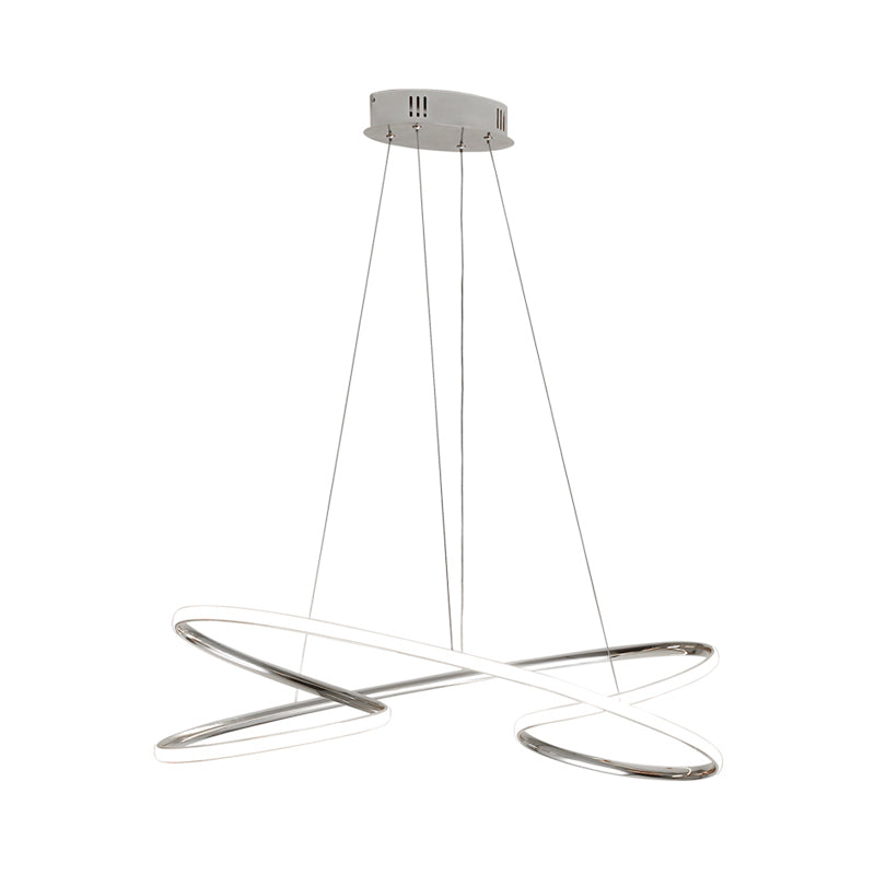 31.5’’ / 39’’ Wide Twist Acrylic Chandelier Led Pendant Light In Chrome/Gold - Warm Lighting