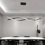 Modern Acrylic Wave Chandelier Led Pendant Lamp In White/Warm/Natural Light - 31.5’/39’/47’ Wide