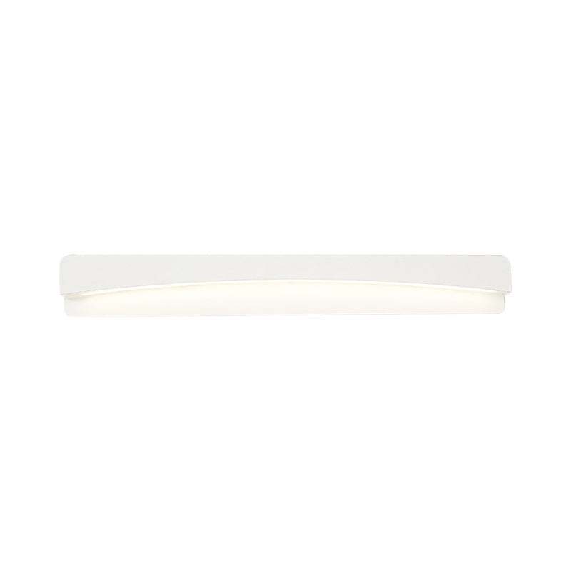 Modern Led Vanity Light Fixture - Wall Mounted Acrylic Rectangular Design In Natural White