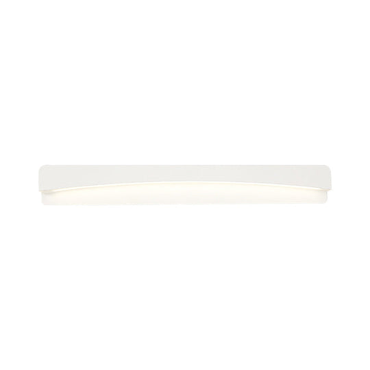 Modern Led Vanity Light Fixture - Wall Mounted Acrylic Rectangular Design In Natural White