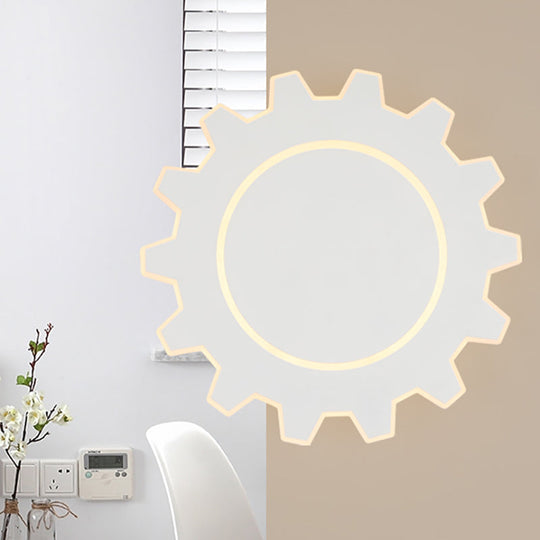 Minimalistic Led Wall Sconce: Acrylic Black/White Finish Warm/White Light