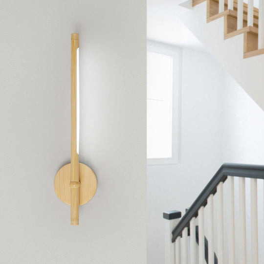 Simple Style Wall Mounted Acrylic Sconce Light In Yellow - Warm/White/Natural / Warm
