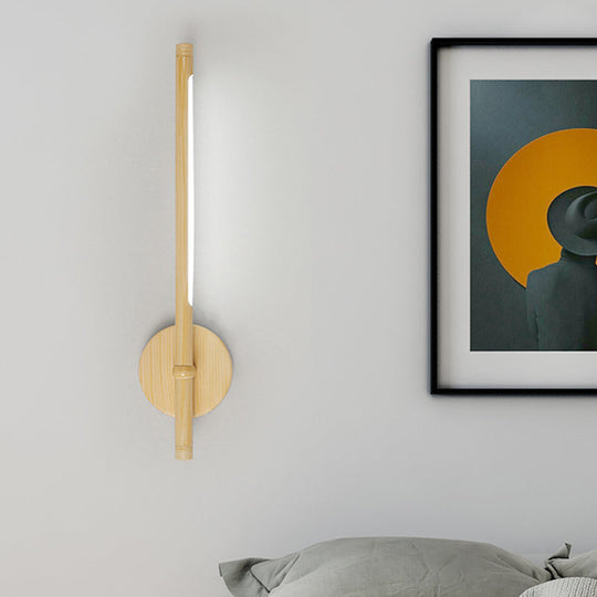 Simple Style Wall Mounted Acrylic Sconce Light In Yellow - Warm/White/Natural