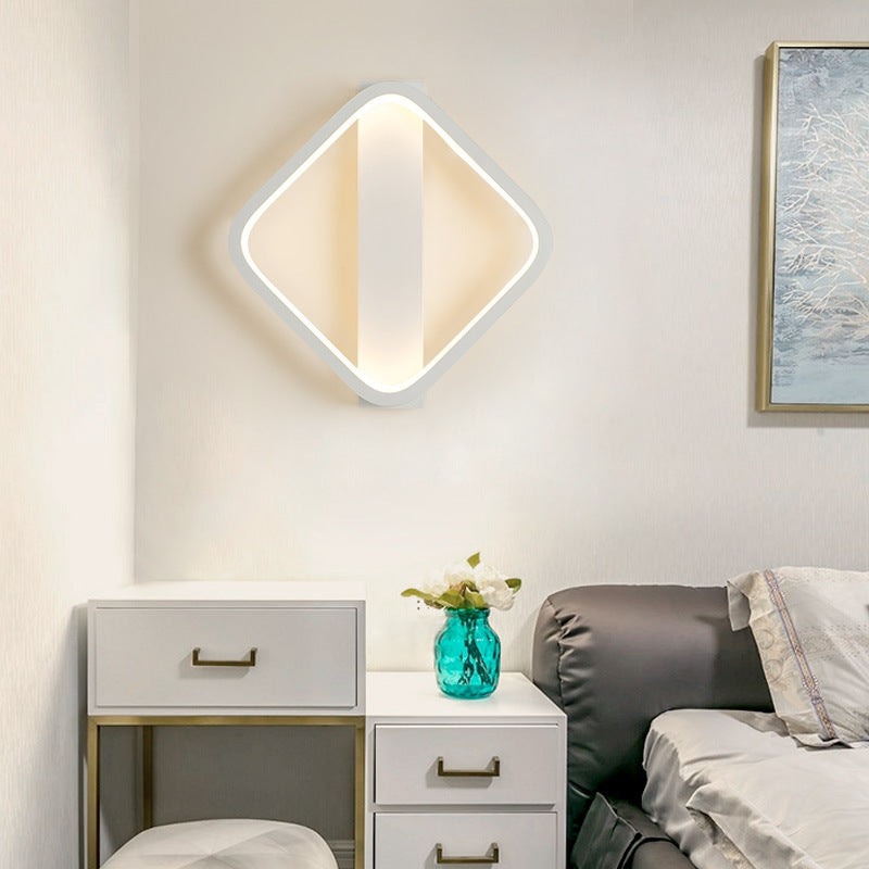Led Wall Sconce With Acrylic Shade: Simple Style White Round/Square Design Warm/White Light / Warm