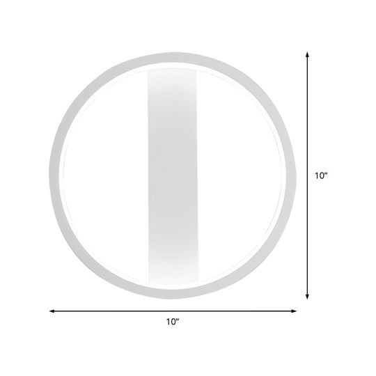 Led Wall Sconce With Acrylic Shade: Simple Style White Round/Square Design Warm/White Light