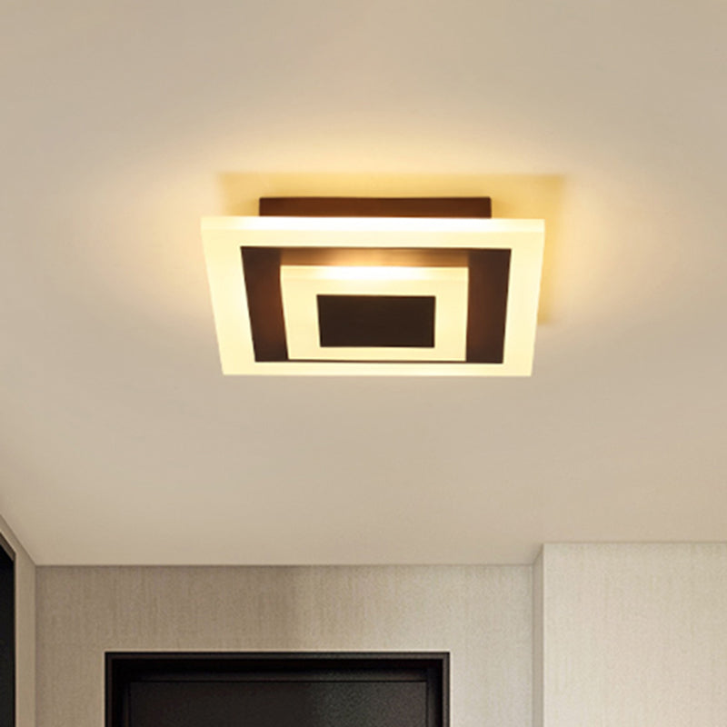 Led Corridor Ceiling Lamp - Modern Flushmount Lighting In White/Coffee With Warm/White/Natural